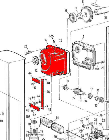 Корпус редуктора+розблокування WIL (BMG1512R01.4567)