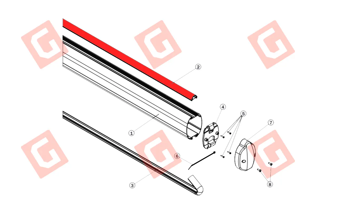 RS847 Розсіювач LED стрічки на верхню частину стріли BIONIK 4 [2]